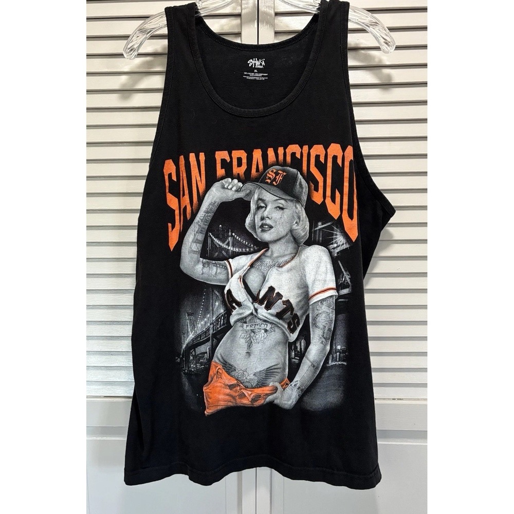 Shaka Wear MLB San Francisco Giants Marilyn Monroe Graphic Tank Top Size XL‎